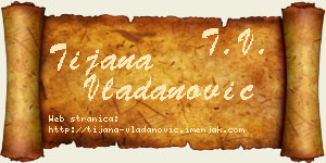 Tijana Vladanović vizit kartica